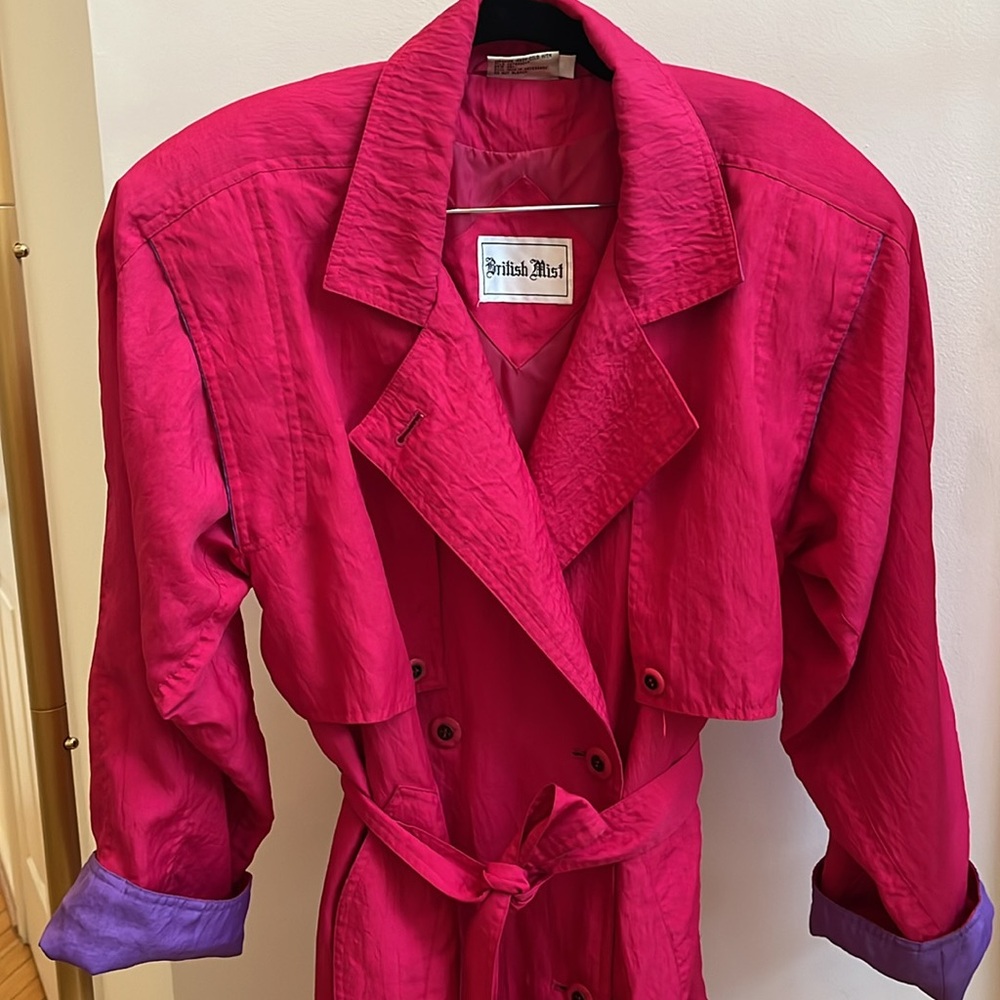 British Mist vintage trench coat size 7/8 - Picture 4 of 16